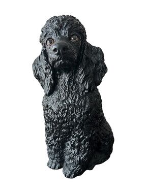 Universal Statuary Corp Vintage 1984 Resin Black Poodle Statue 12” Collectible